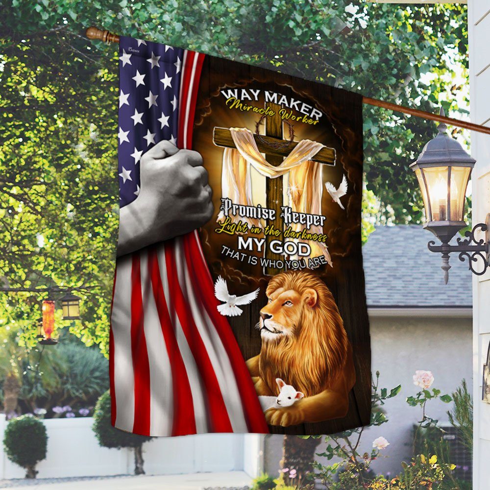 Jesus Flag Way Maker Miracle Worker My God That Is Who You Are MLH2067F