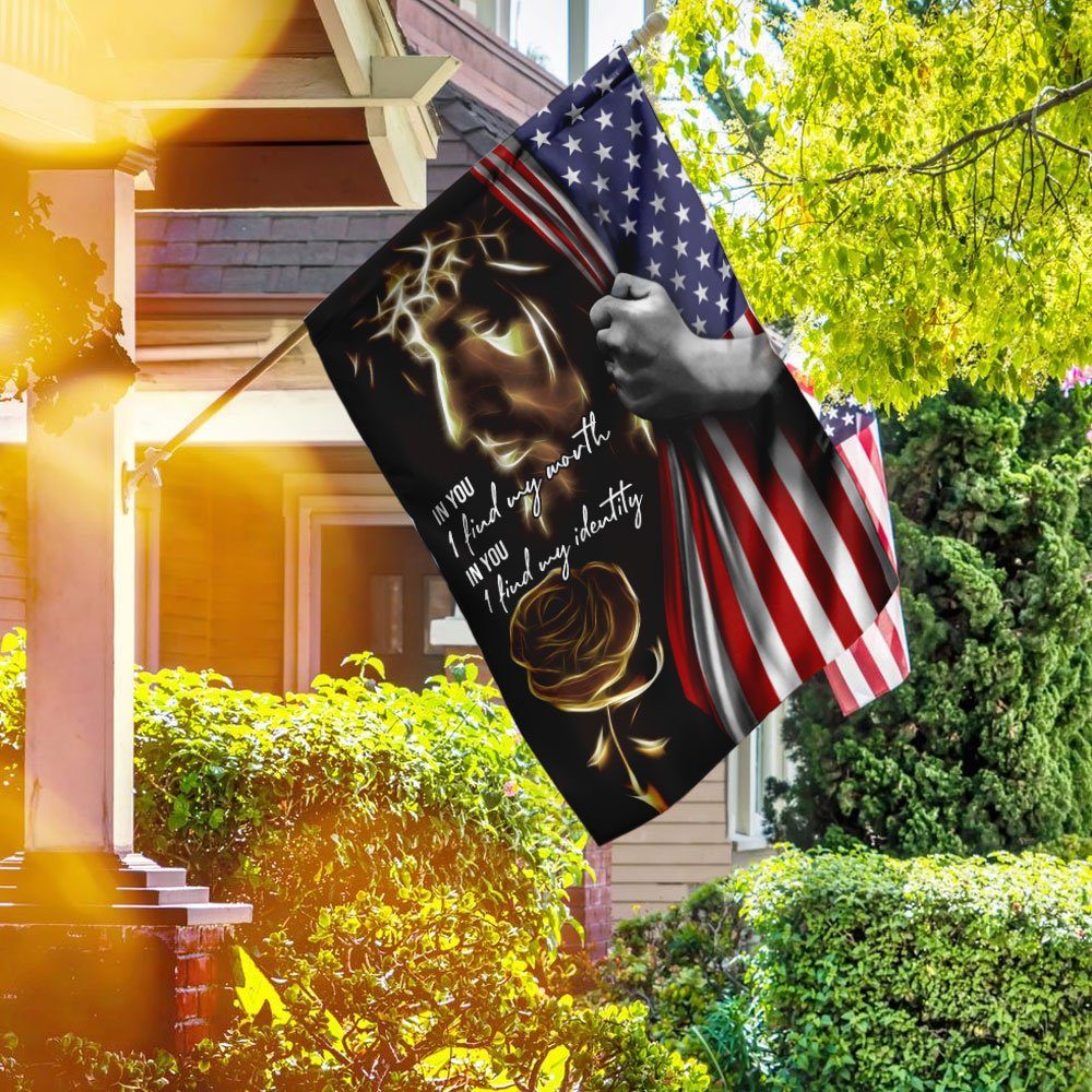 Jesus In You I Find My Worth My Identity American Flag