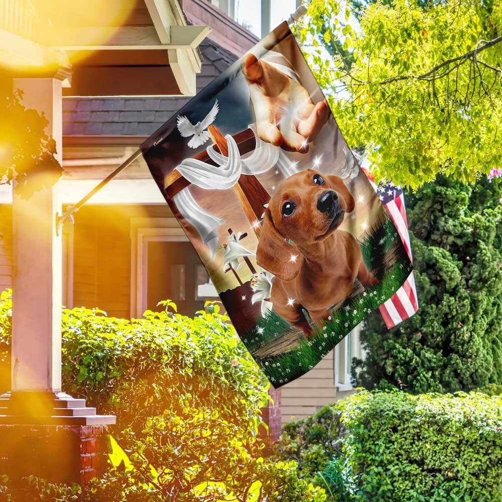 Jesus Is My Savior Dachshund Is My Therapy Flag