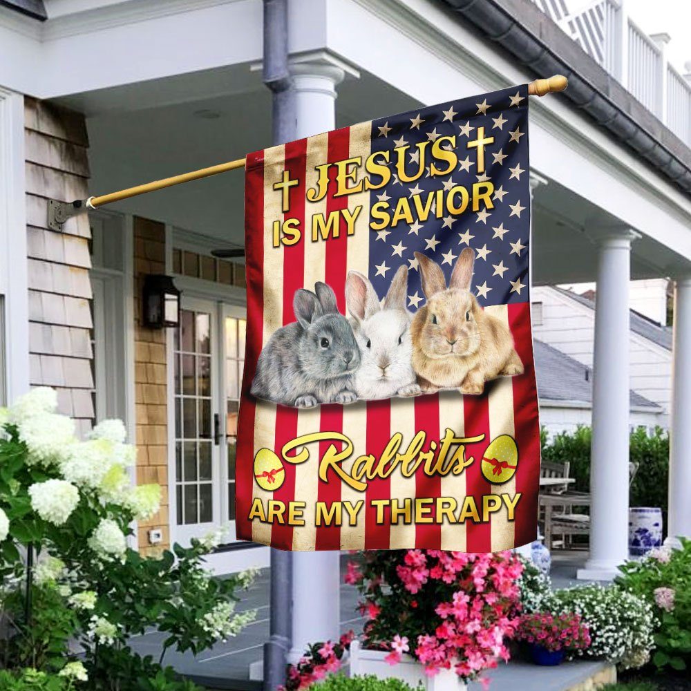 Jesus Is My Savior Rabbits Are My Therapy