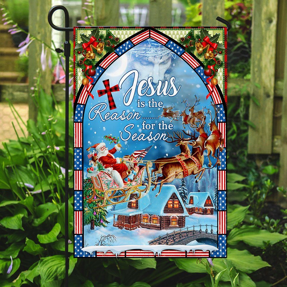 Jesus Is The Reason For The Christmas Season Flag DS06F