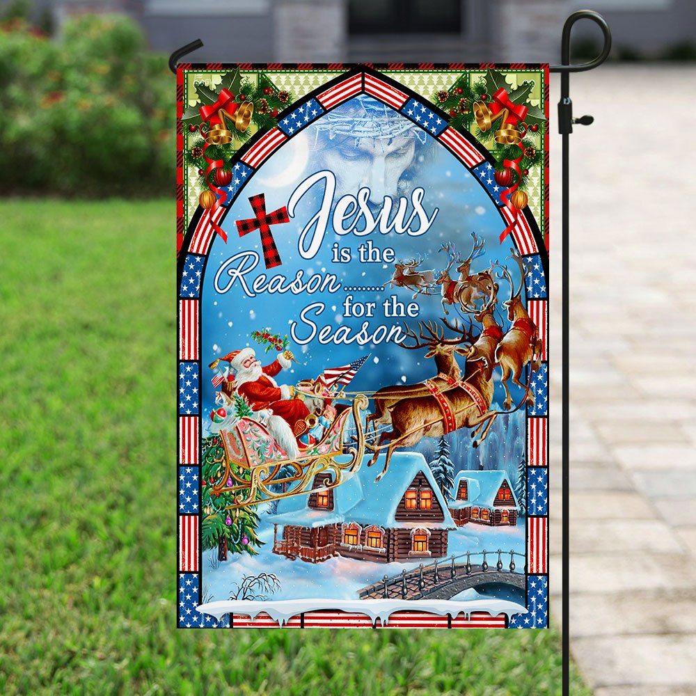 Jesus Is The Reason For The Christmas Season Flag DS06F