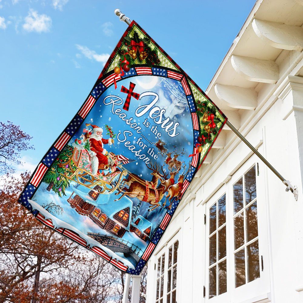 Jesus Is The Reason For The Christmas Season Flag DS06F