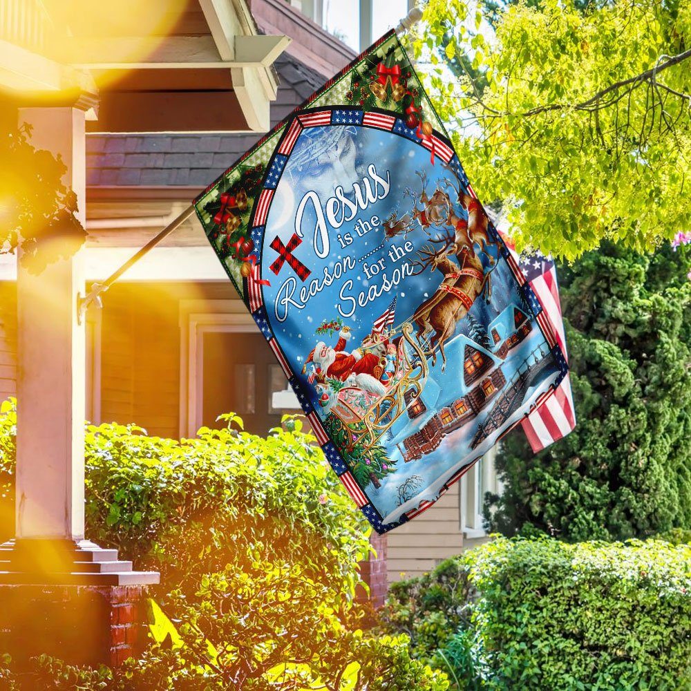 Jesus Is The Reason For The Christmas Season Flag DS06F