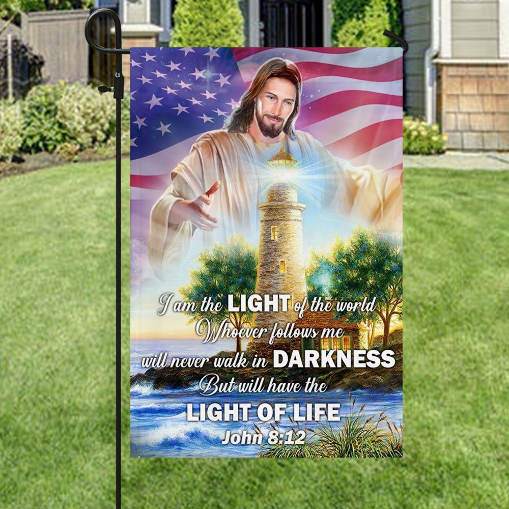 Jesus Lighthouse Flag I Am The Light Of The World DDH3243F