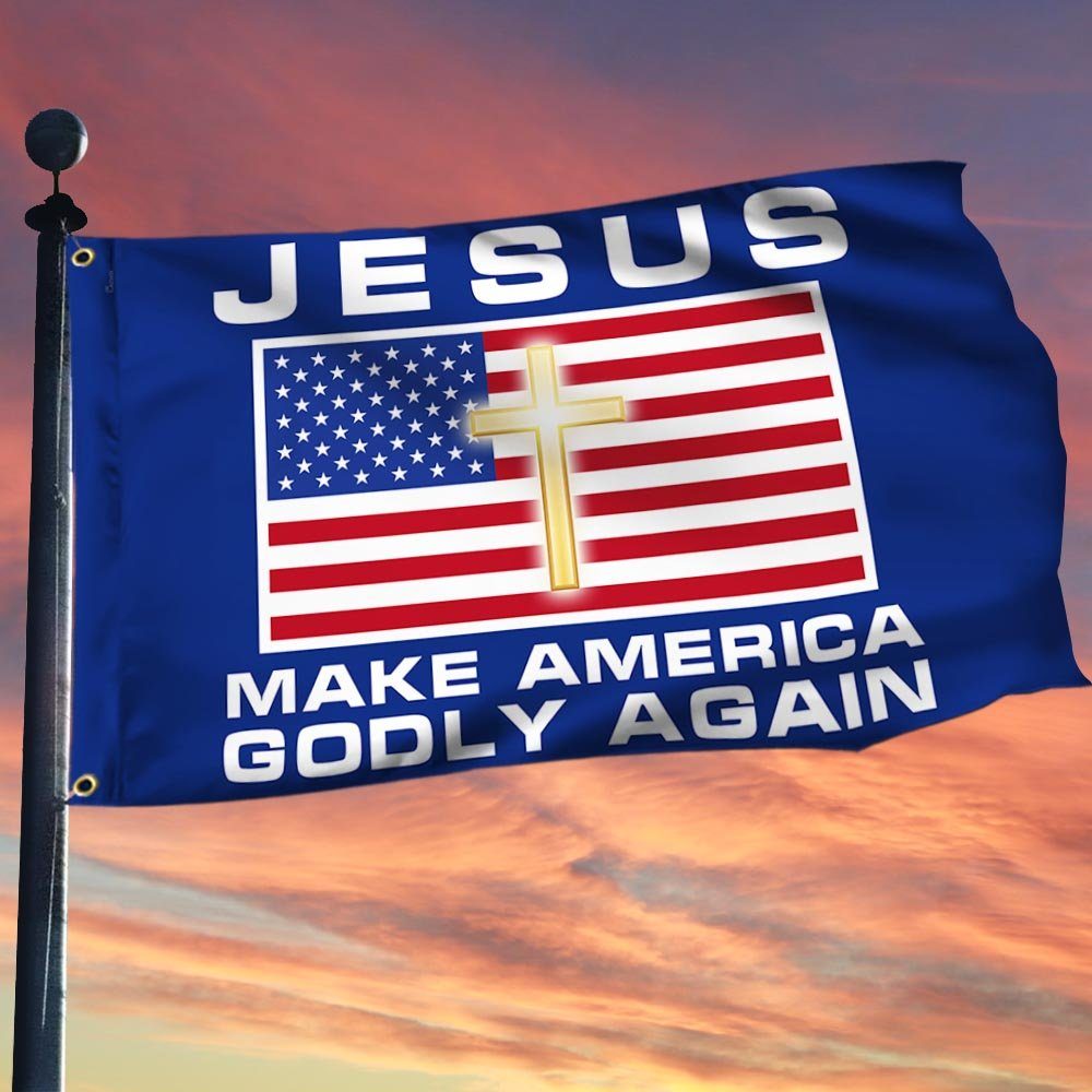 Jesus Make America Godly Again Grommet Flag MLN834GF