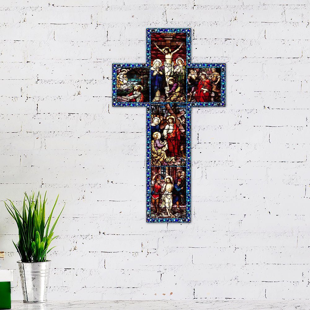 Jesus Metal Sign God Jesus Christian Cross Hanging Metal Sign TRV1650MS Jesus Metal Sign God Jesus Christian Cross Hanging Metal Sign TRV1650MS