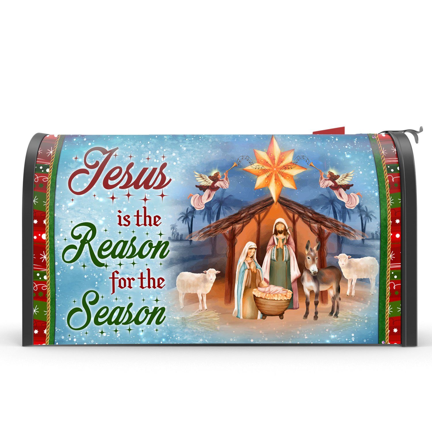 Jesus Nativity Christmas Jesus Is The Reason For The Season Mailbox Cover Magnetic MLN646MB
