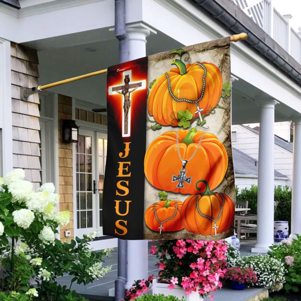 Jesus Pumpkin Flag