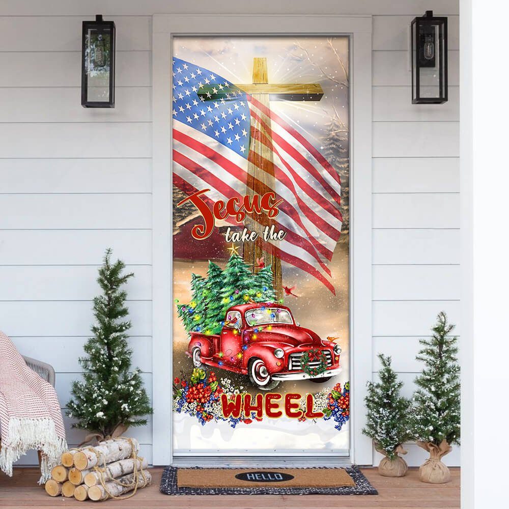 Jesus Take The Wheel Door Cover