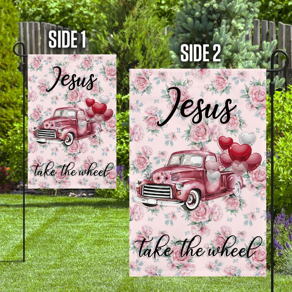 Jesus Take The Wheel Flag Jesus Take The Wheel Flag
