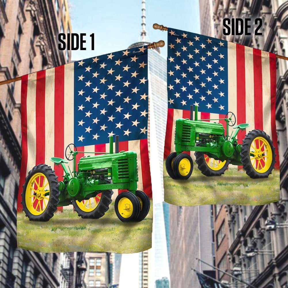 John Deere Tractor American Flag Proud Farmer Farm Life TQN199Fv6