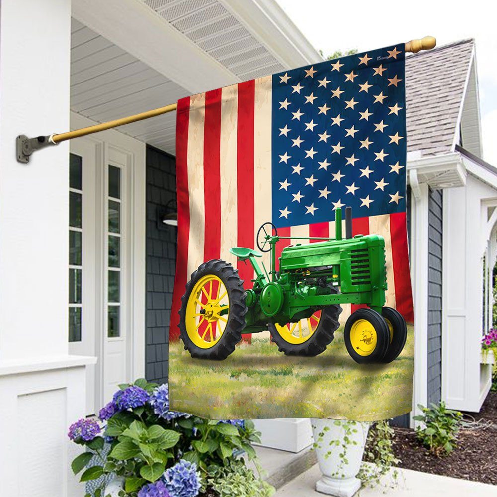 John Deere Tractor American Flag Proud Farmer Farm Life TQN199Fv6