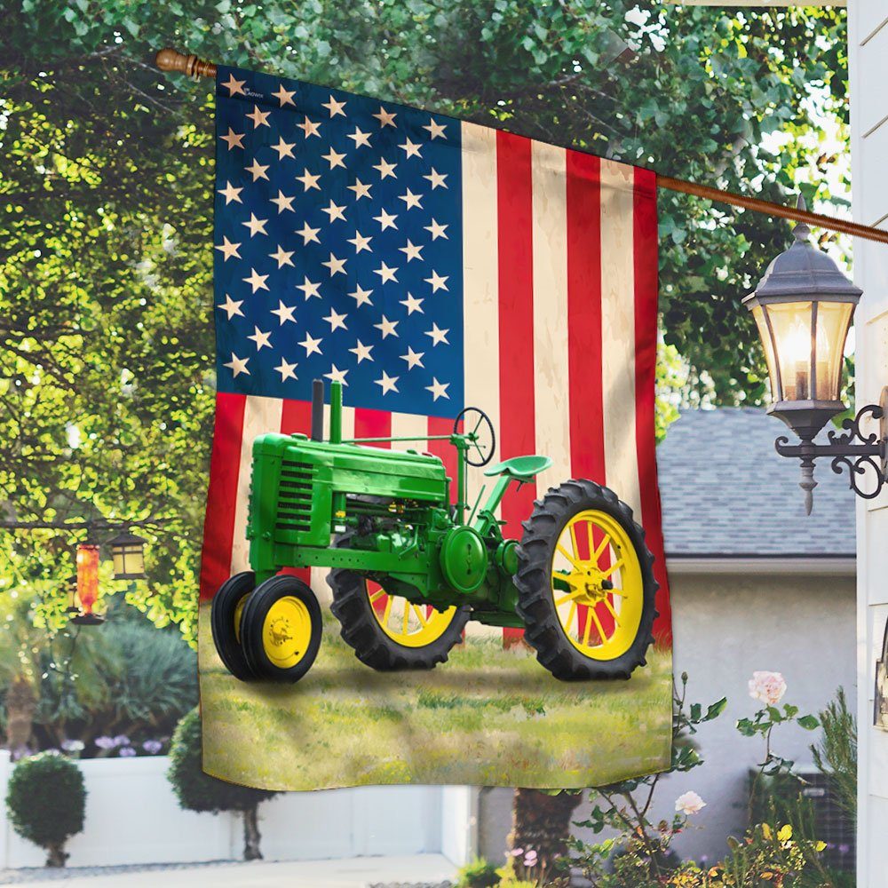 John Deere Tractor American Flag Proud Farmer Farm Life TQN199Fv6