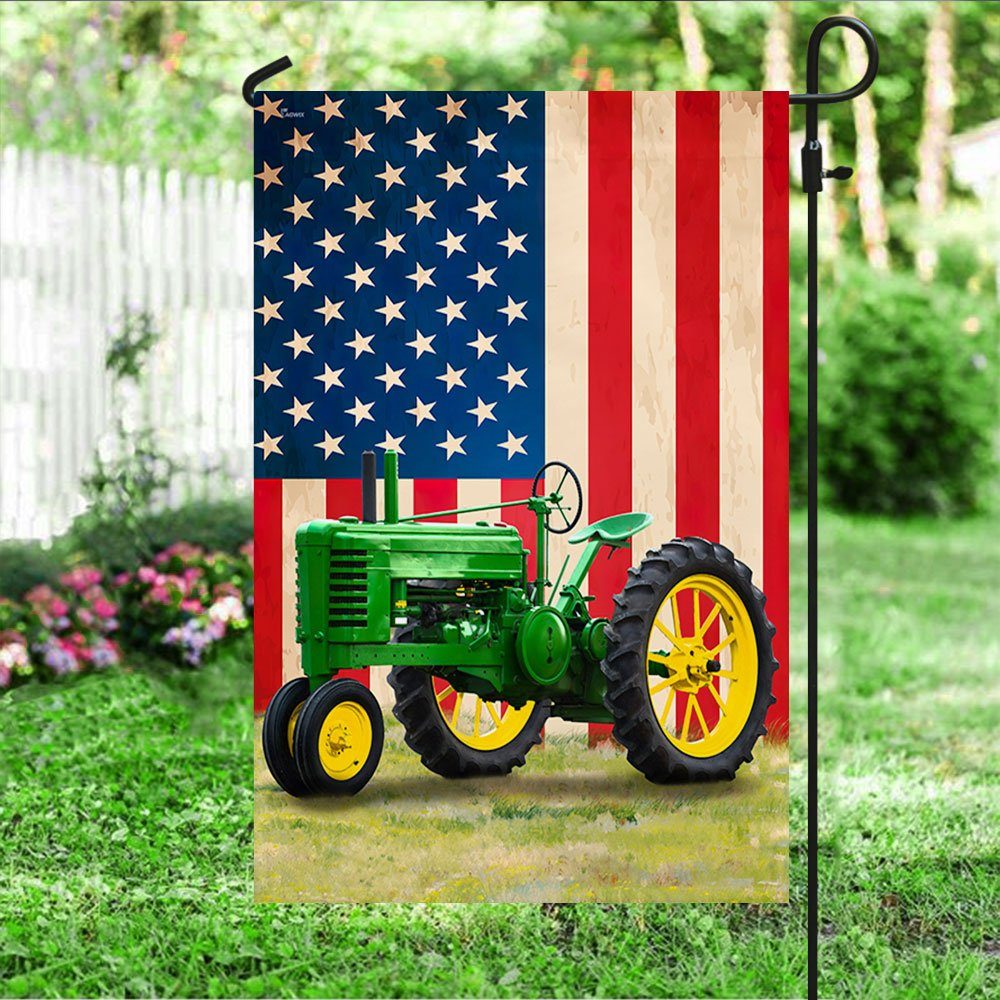 John Deere Tractor American Flag Proud Farmer Farm Life TQN199Fv6