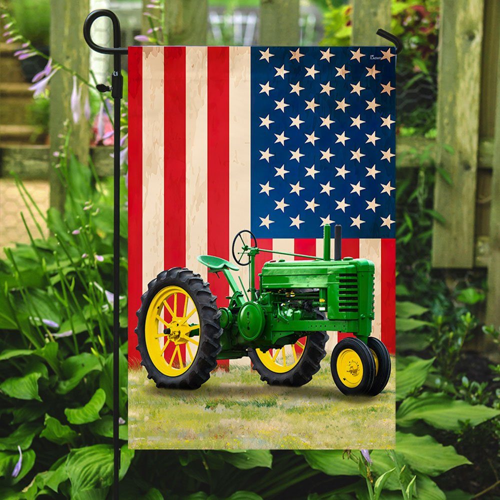 John Deere Tractor American Flag Proud Farmer Farm Life TQN199Fv6