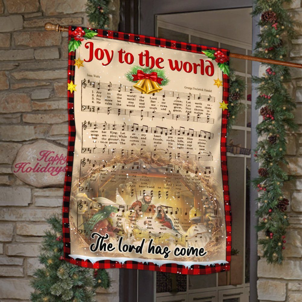 Joy To The World The Lord Has Come, Jesus Christ Family, Christmas Flag TPT441F