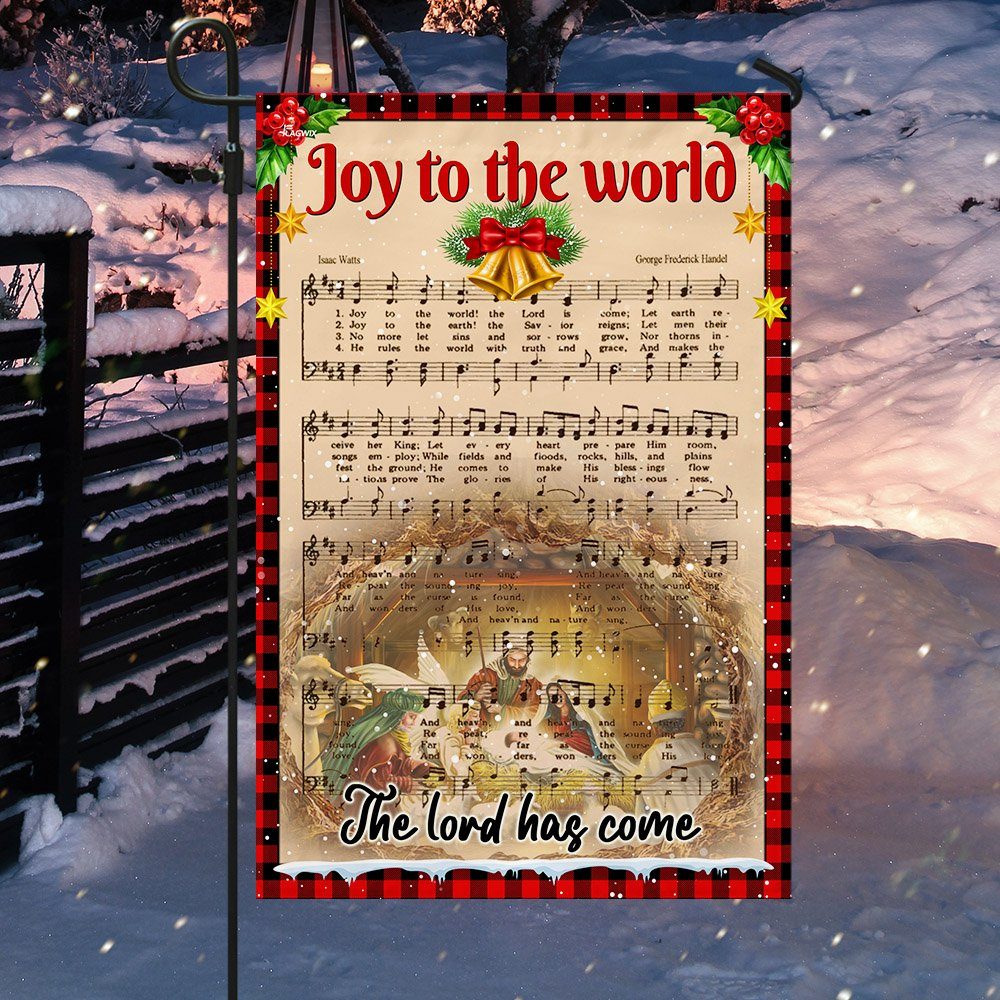 Joy To The World The Lord Has Come, Jesus Christ Family, Christmas Flag TPT441F