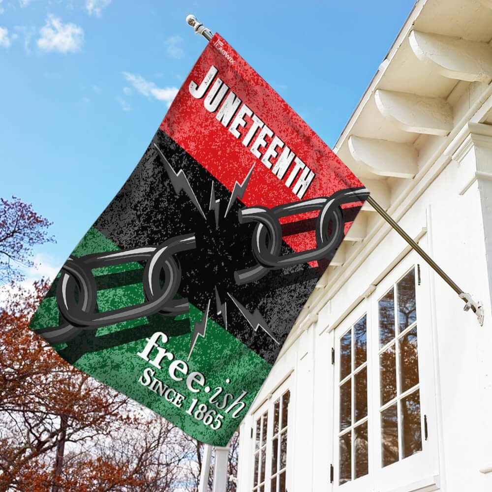 Juneteenth. Free-ish Since 1865 Flag