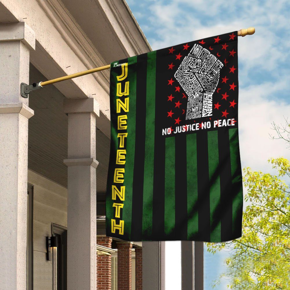 Juneteenth No Justice No Peace Flag