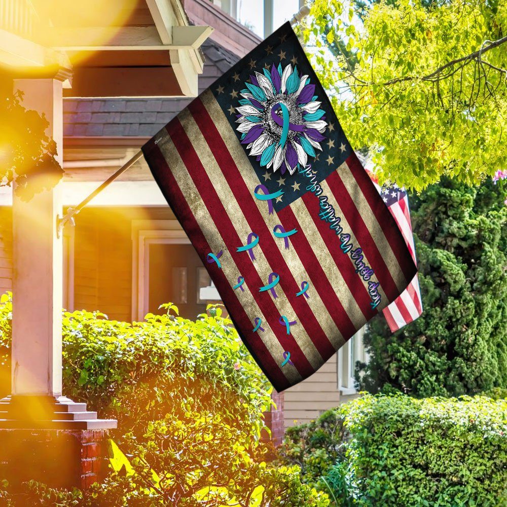 Keep Going No Matter What. Suicide Prevention Awareness Flag ANL120F