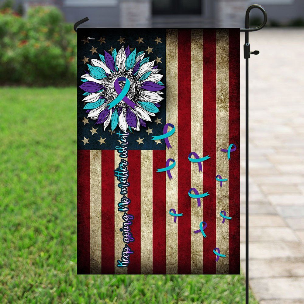 Keep Going No Matter What. Suicide Prevention Awareness Flag ANL120F