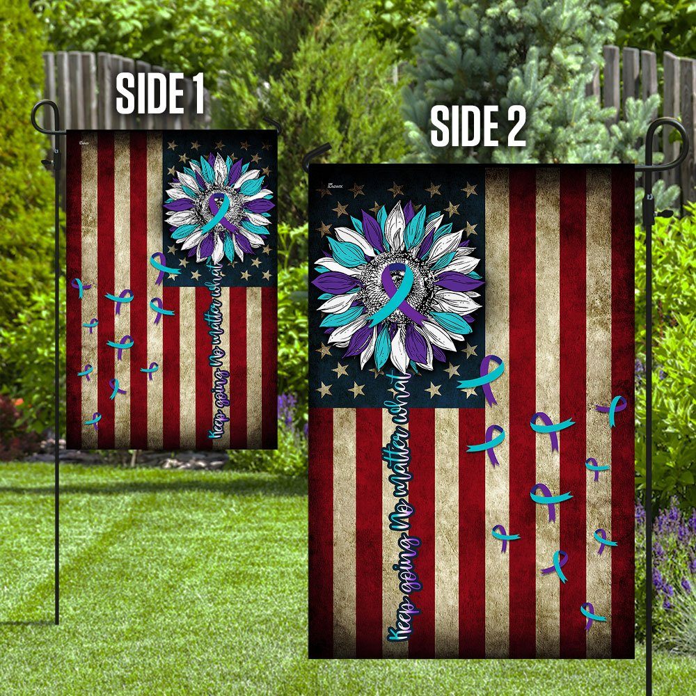 Keep Going No Matter What. Suicide Prevention Awareness Flag ANL120F