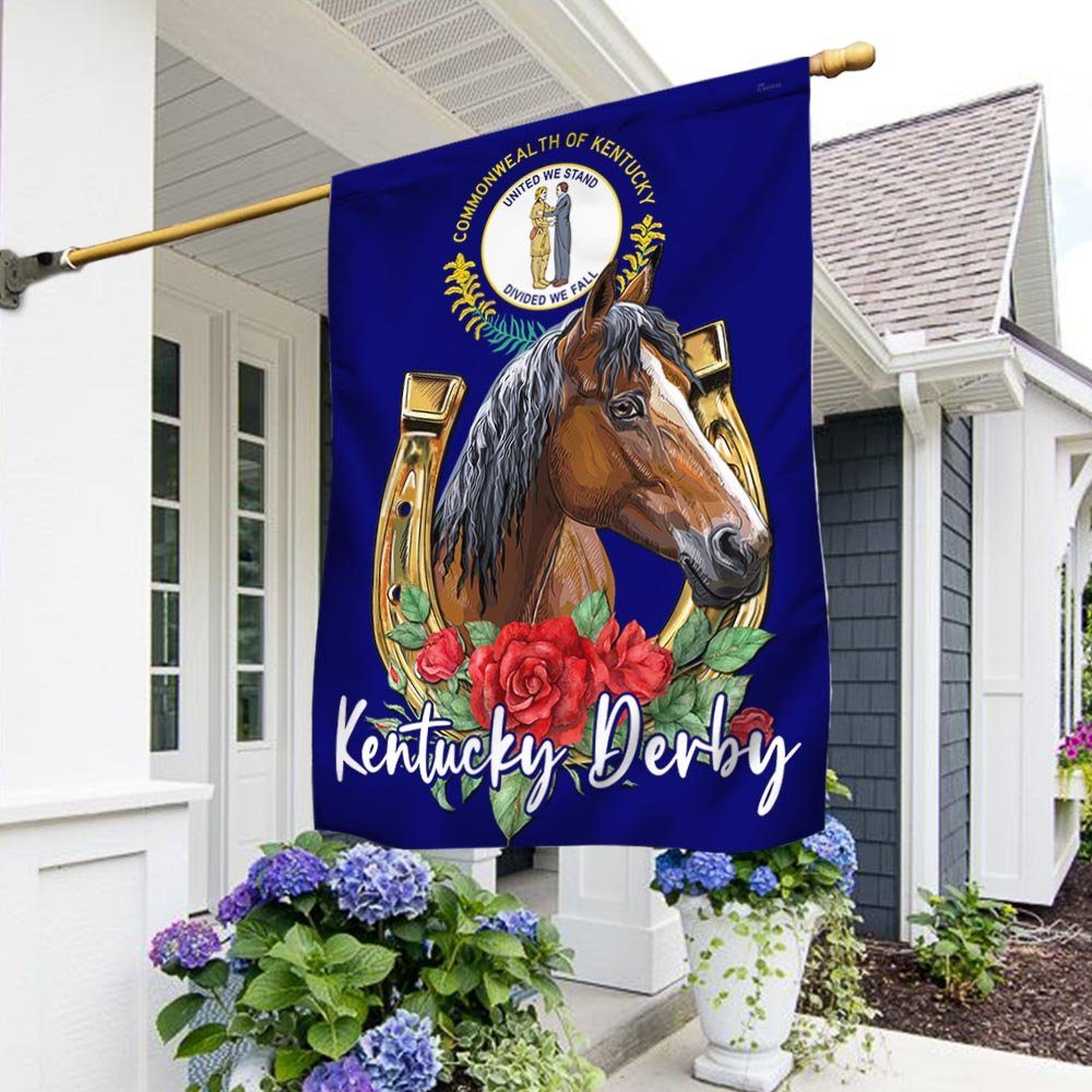 Kentucky Derby Horse Flag TQN1173F - Flagwix