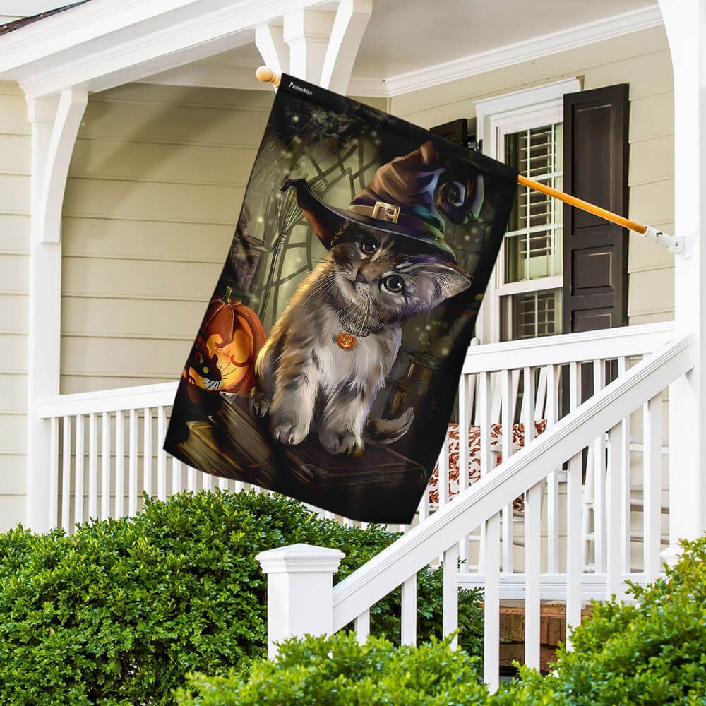 Kitten Halloween Flag
