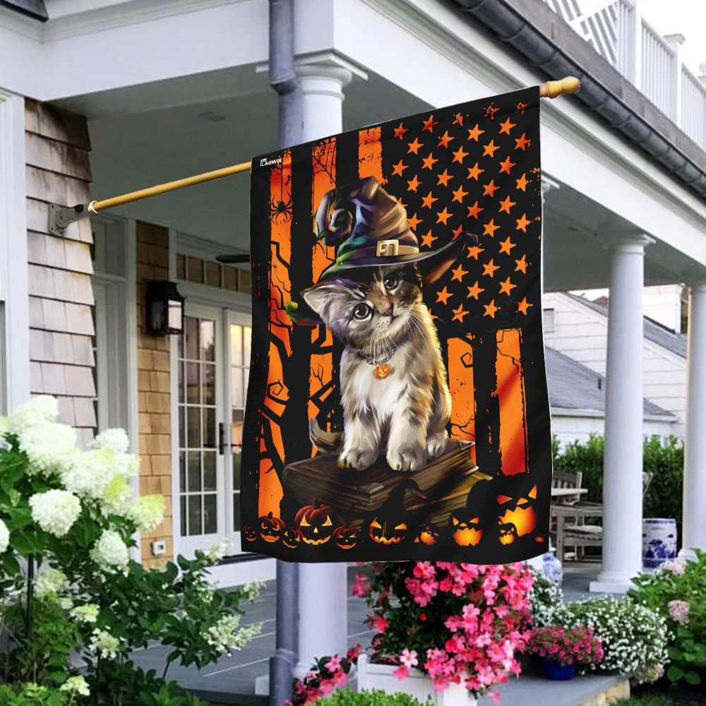Kitten Halloween Flag
