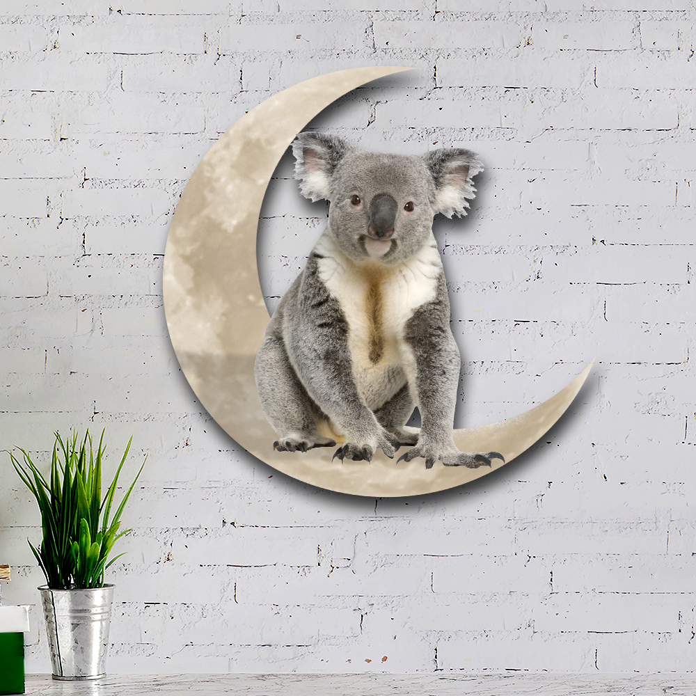 Koala On The Moon Hanging Metal Sign QNK1005MSv20