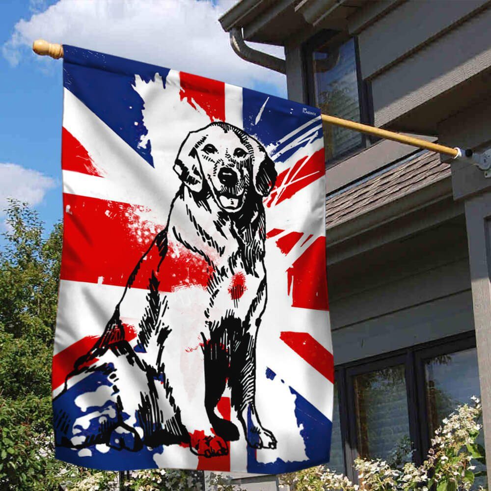 Labrador Retriever Dog Flag UK Proud NTB243Fv1