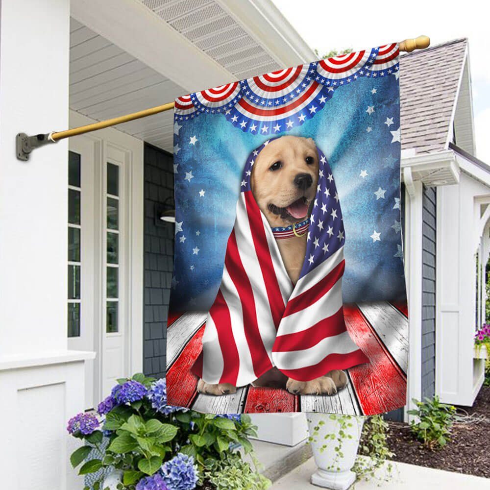 Labrador Retriever Wrap In Glory American Flag THB3483Fv2