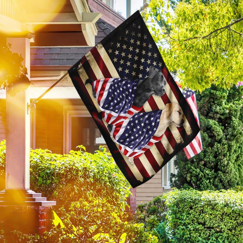 Labrador Retrievers American Flag