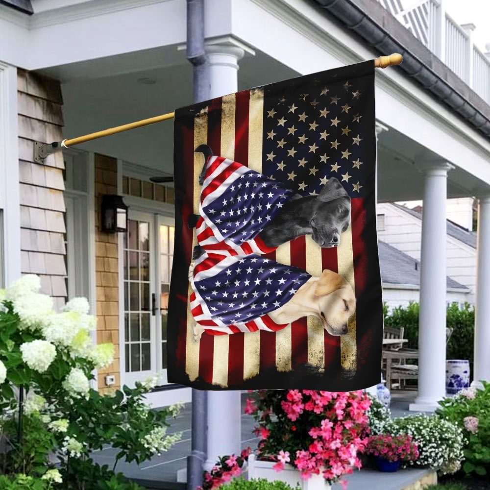 Labrador Retrievers American Flag