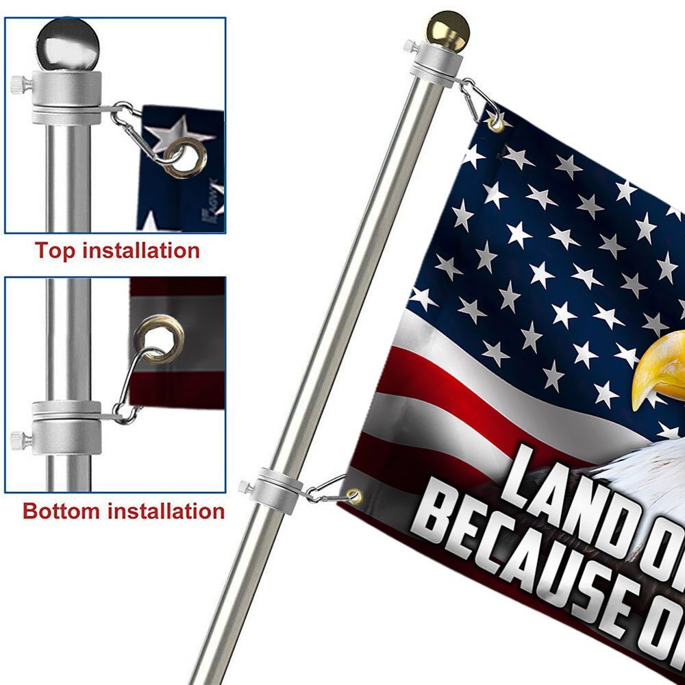 Land Of The Free Because Of The Brave Grommet Flag QNN663GF