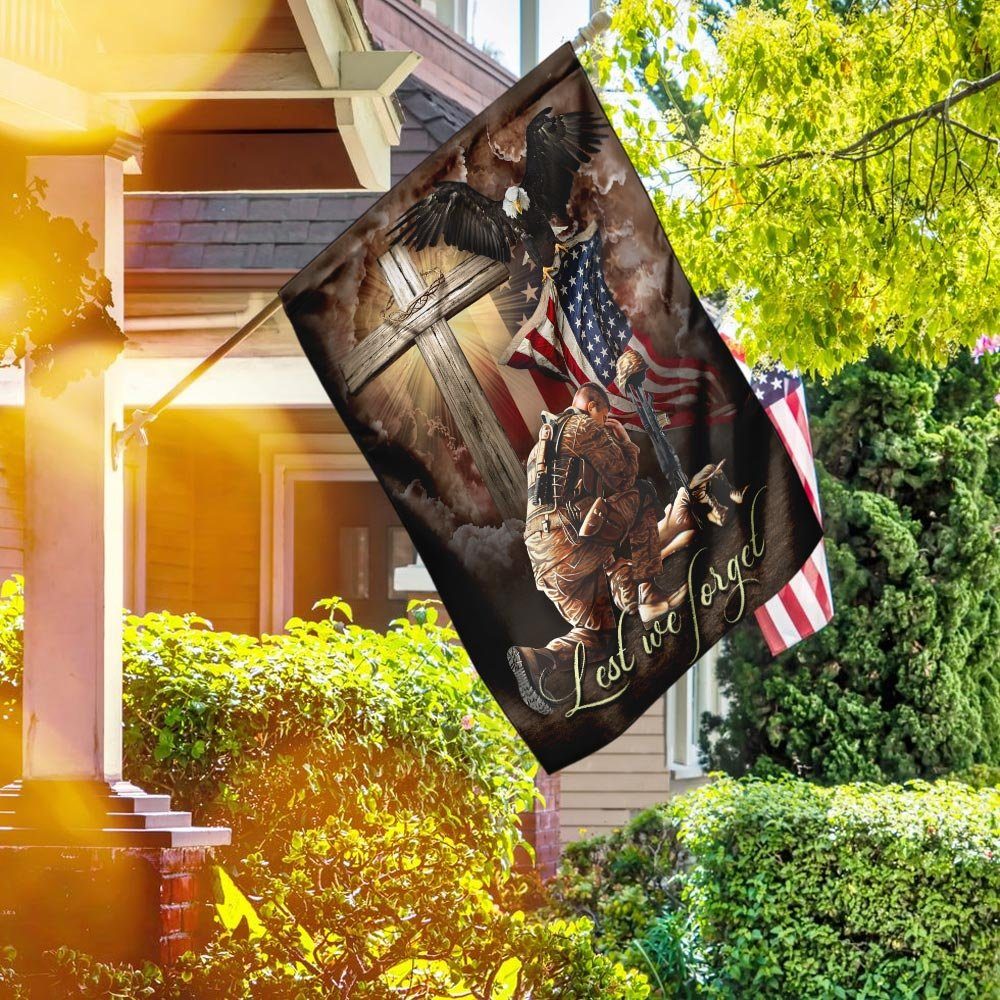 Lest We Forget American Memorial Flag