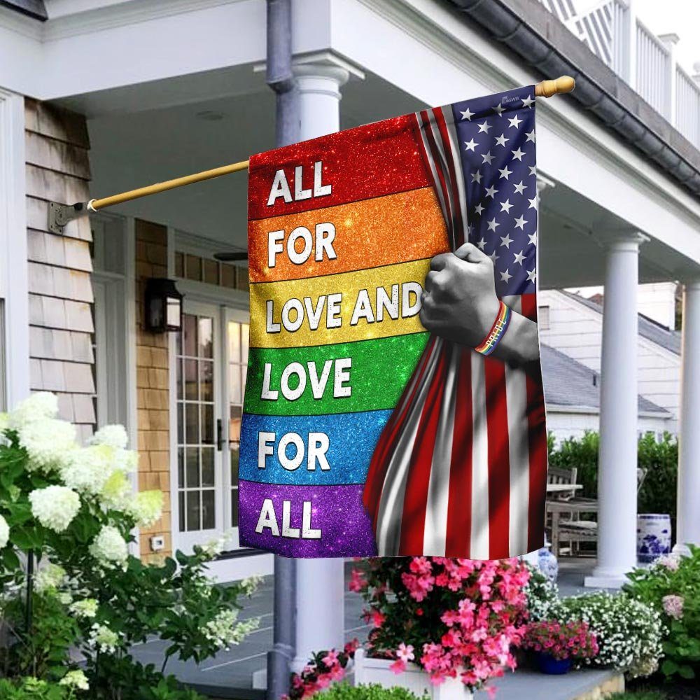 LGBT All For Love And Love For All Flag