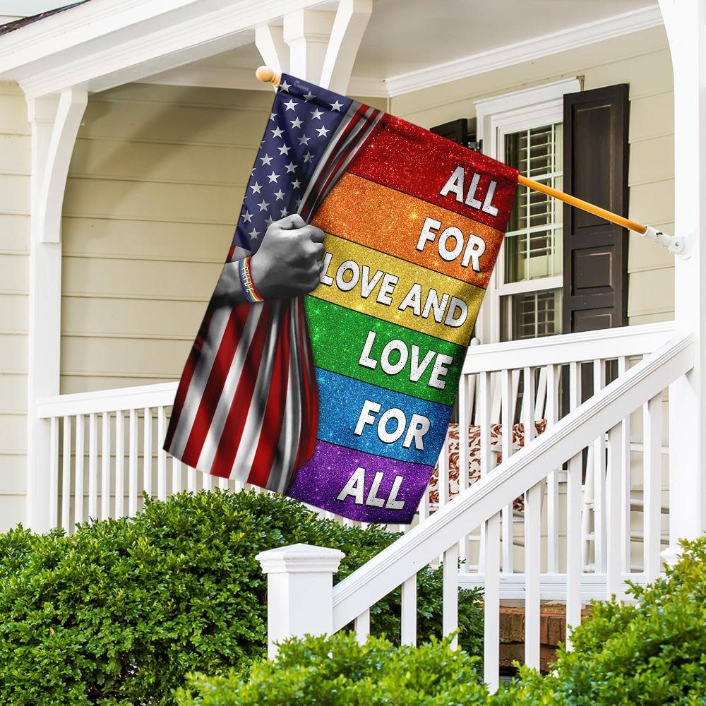 LGBT All For Love And Love For All Flag