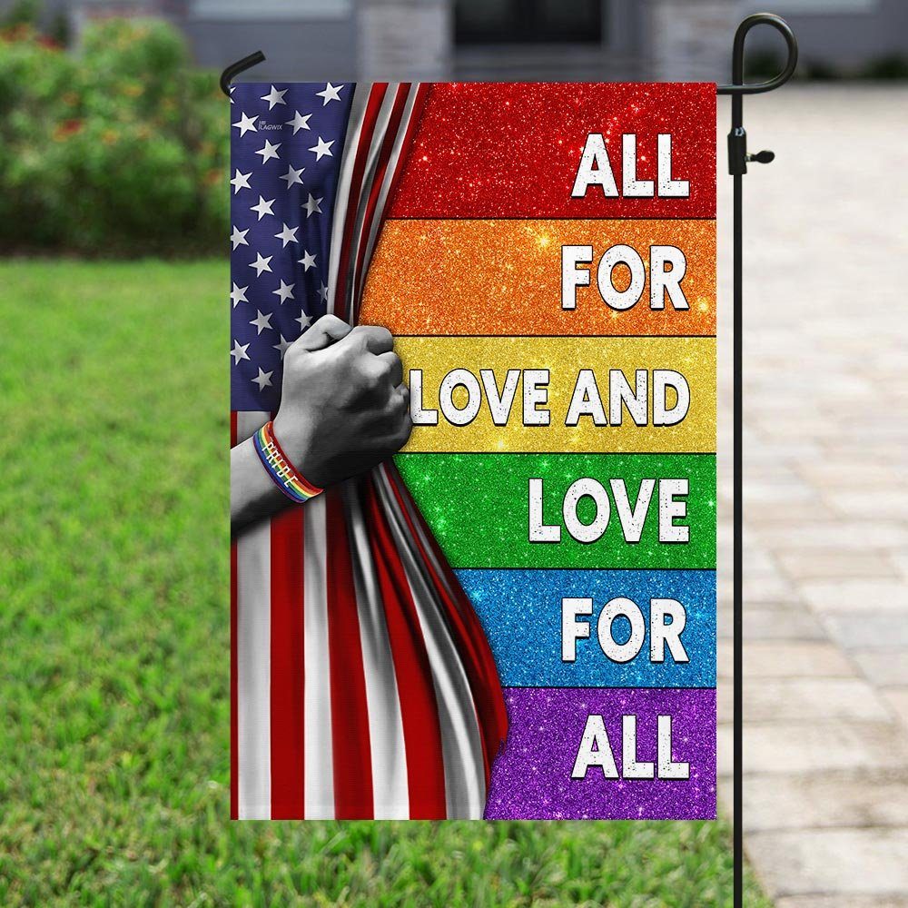 LGBT All For Love And Love For All Flag