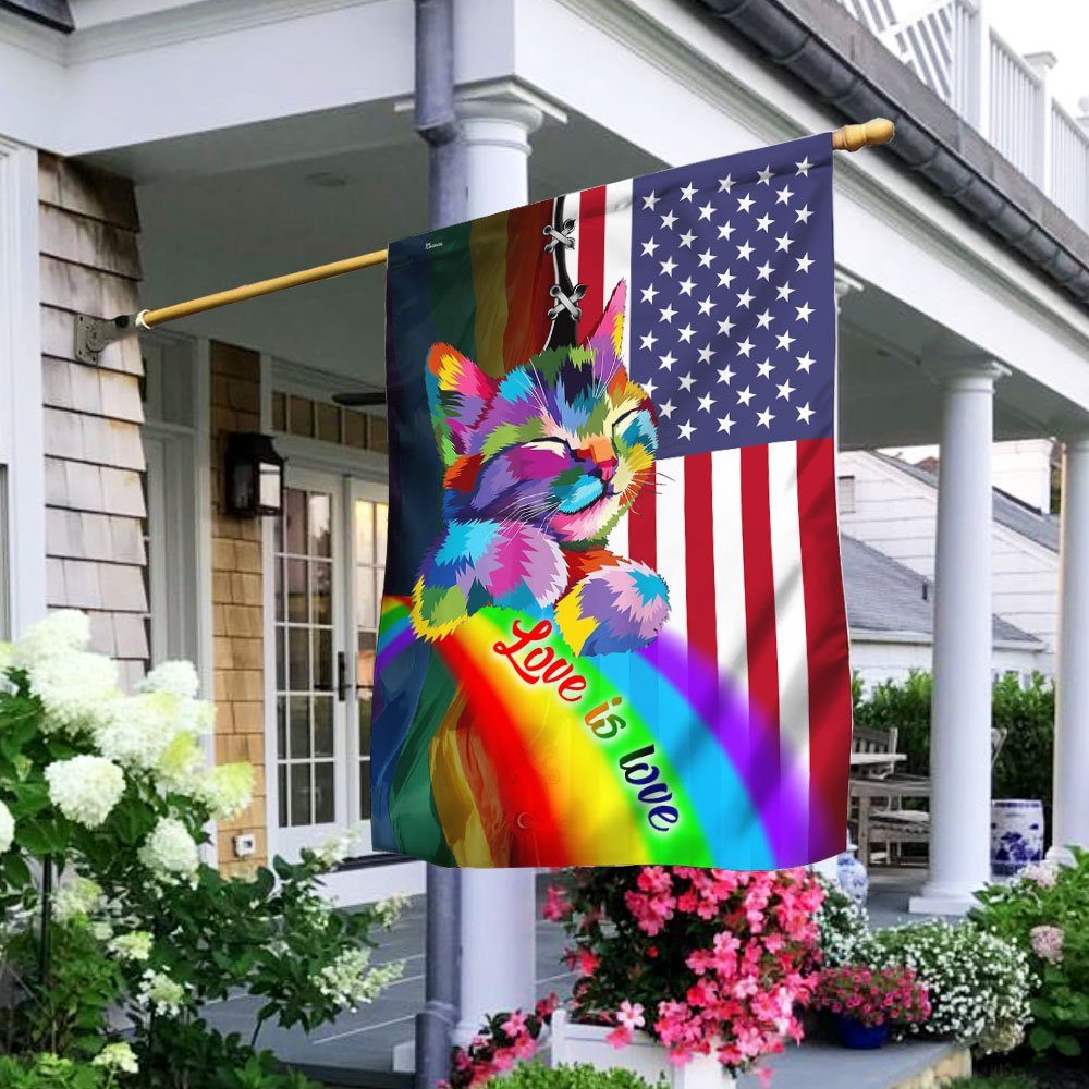 LGBT Cat, Love Is Love Flag