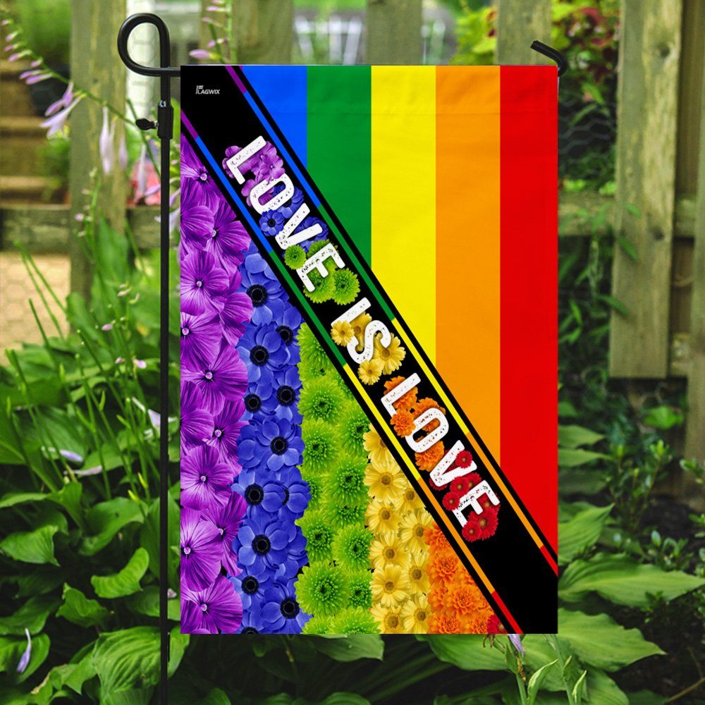 LGBT Pride Flowers Flag MLN116F LGBT Pride Flowers Flag MLN116F
