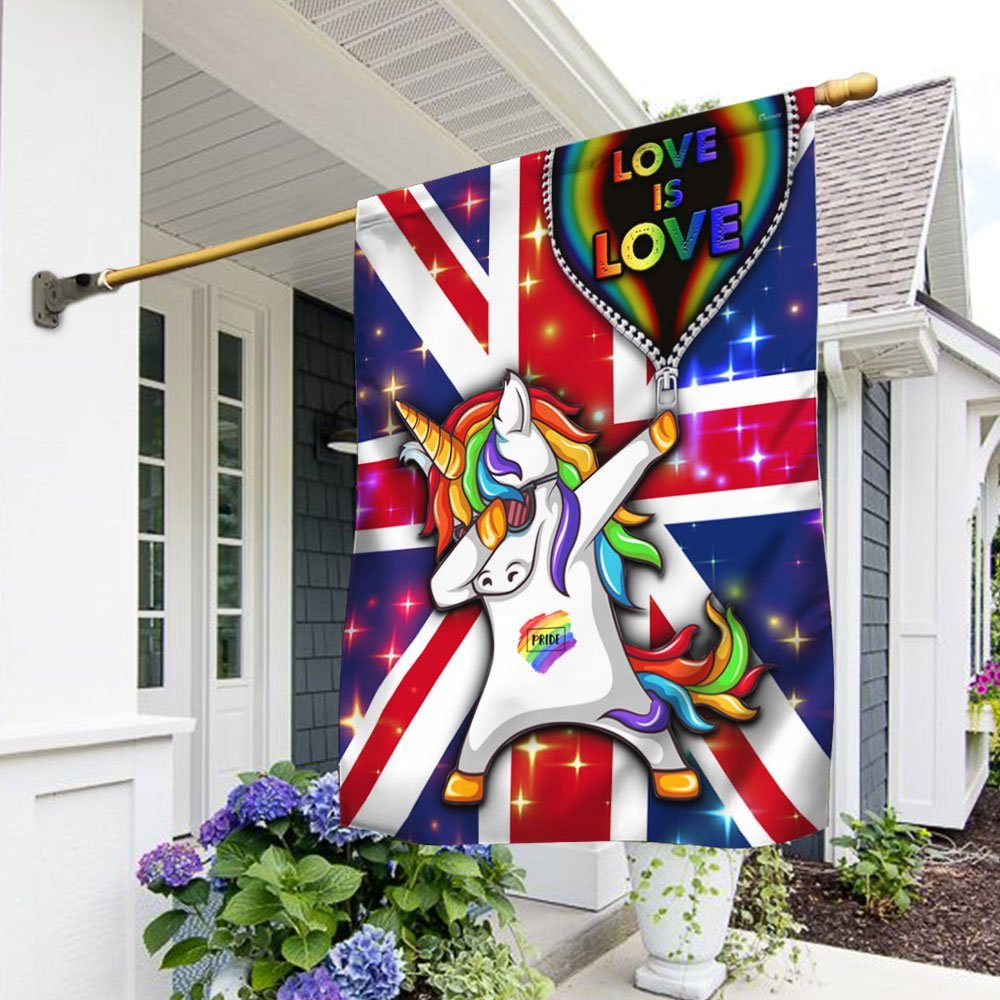 LGBT UK Flag Unicorn Love Is Love DDH2812F