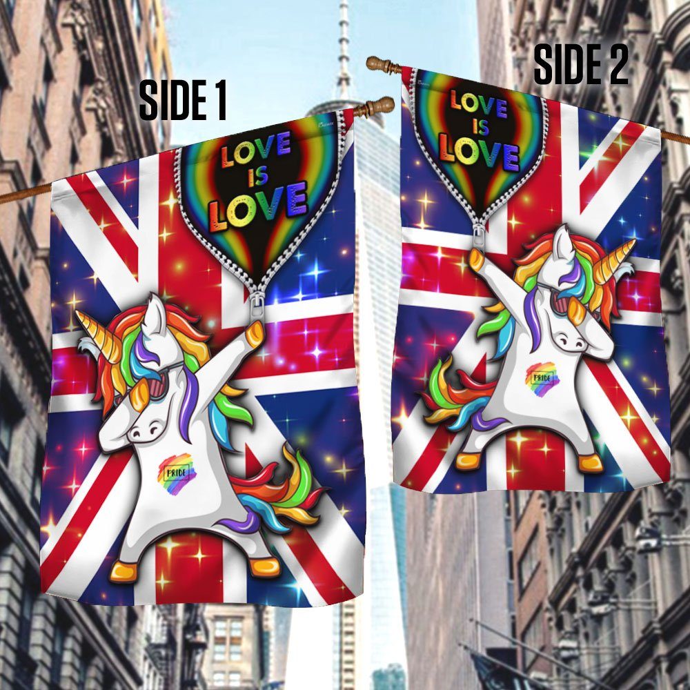 LGBT UK Flag Unicorn Love Is Love DDH2812F