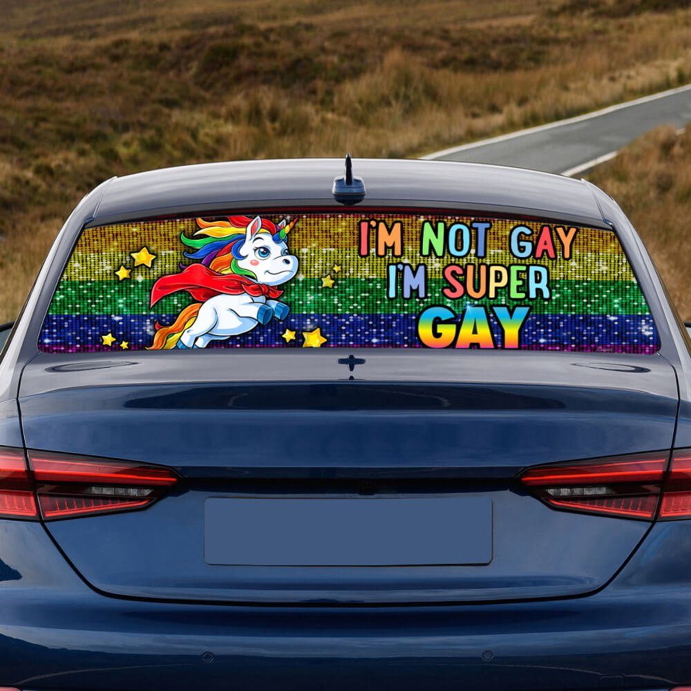 LGBT – Super Gay Rear Window Decal NTB63CD