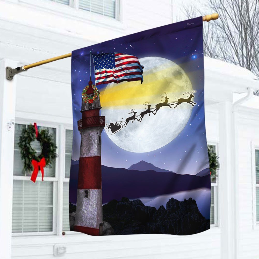 Lighthouse Christmas Flag Night Christmas LNT782F