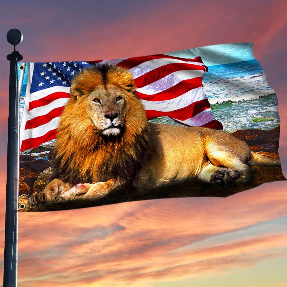 Lion USA Grommet Flag Born To Be A King NTT98GFV1