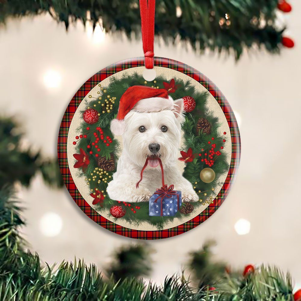 Maltese Ornament Dog Lover Christmas Ornament QTR321Ov11