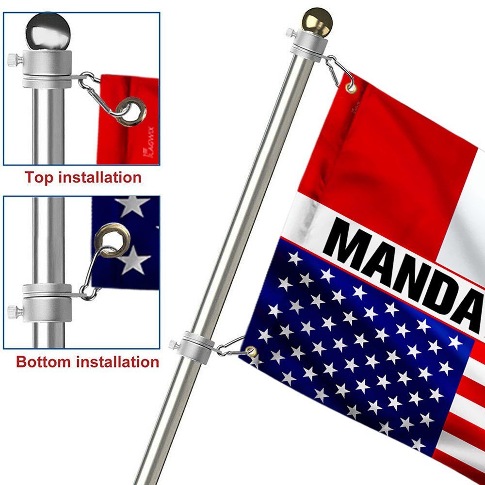 Mandate Freedom Grommet Flag, Freedom Convoy 2022, Truckers For Freedom, Canadian Truckers, Canadian American Flag QNN702GFv3