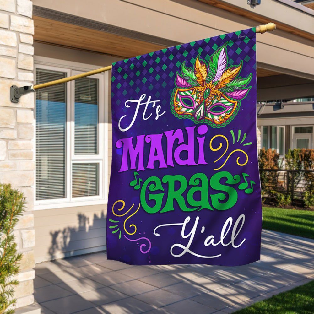 Mardi Gras Flag It's Mardi Gras Y'all Flag MLN867F